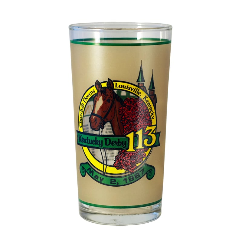 1987 Kentucky Derby glass