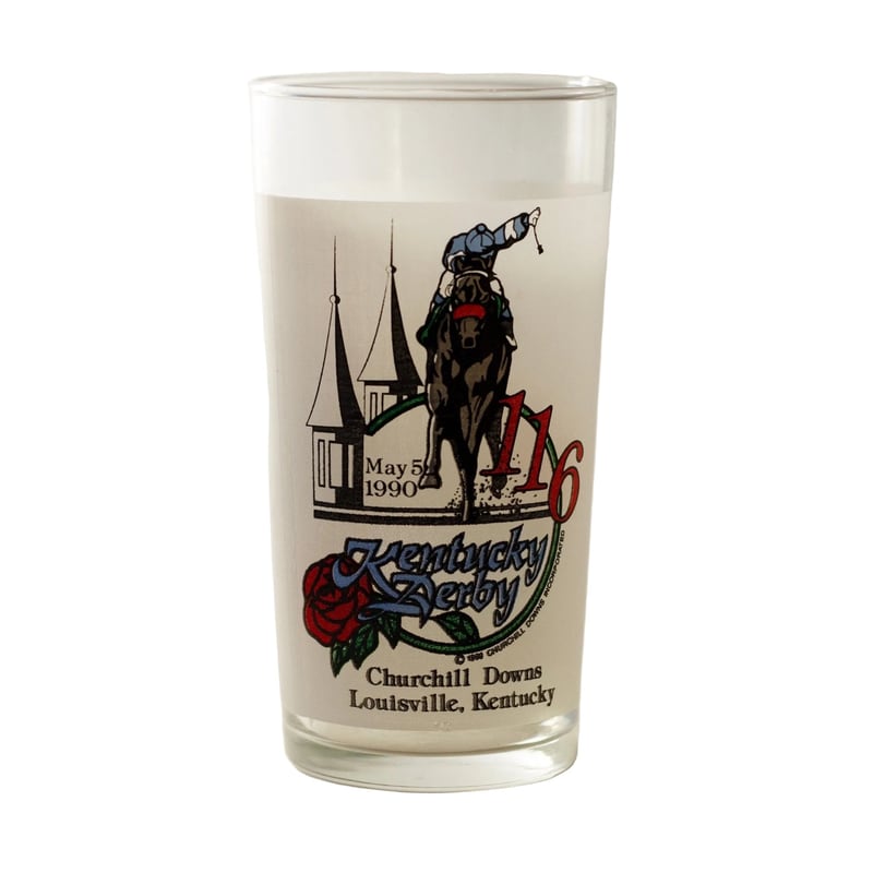 1990 Kentucky Derby glass