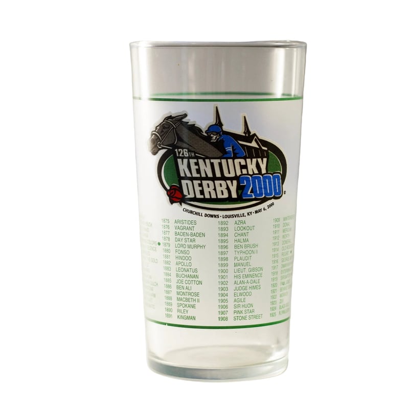 2000 Kentucky Derby glass